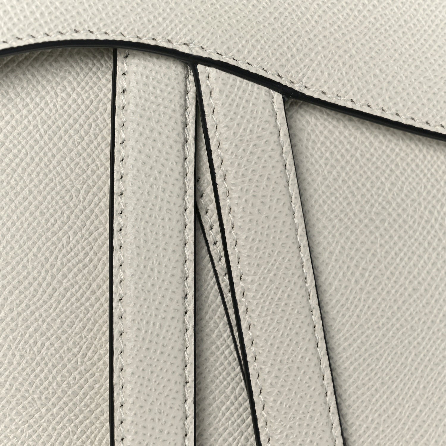 Christian Dior Grained Calfskin Mini Saddle Bag White 10 of 11