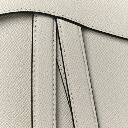 Christian Dior Grained Calfskin Mini Saddle Bag White 10 of 11