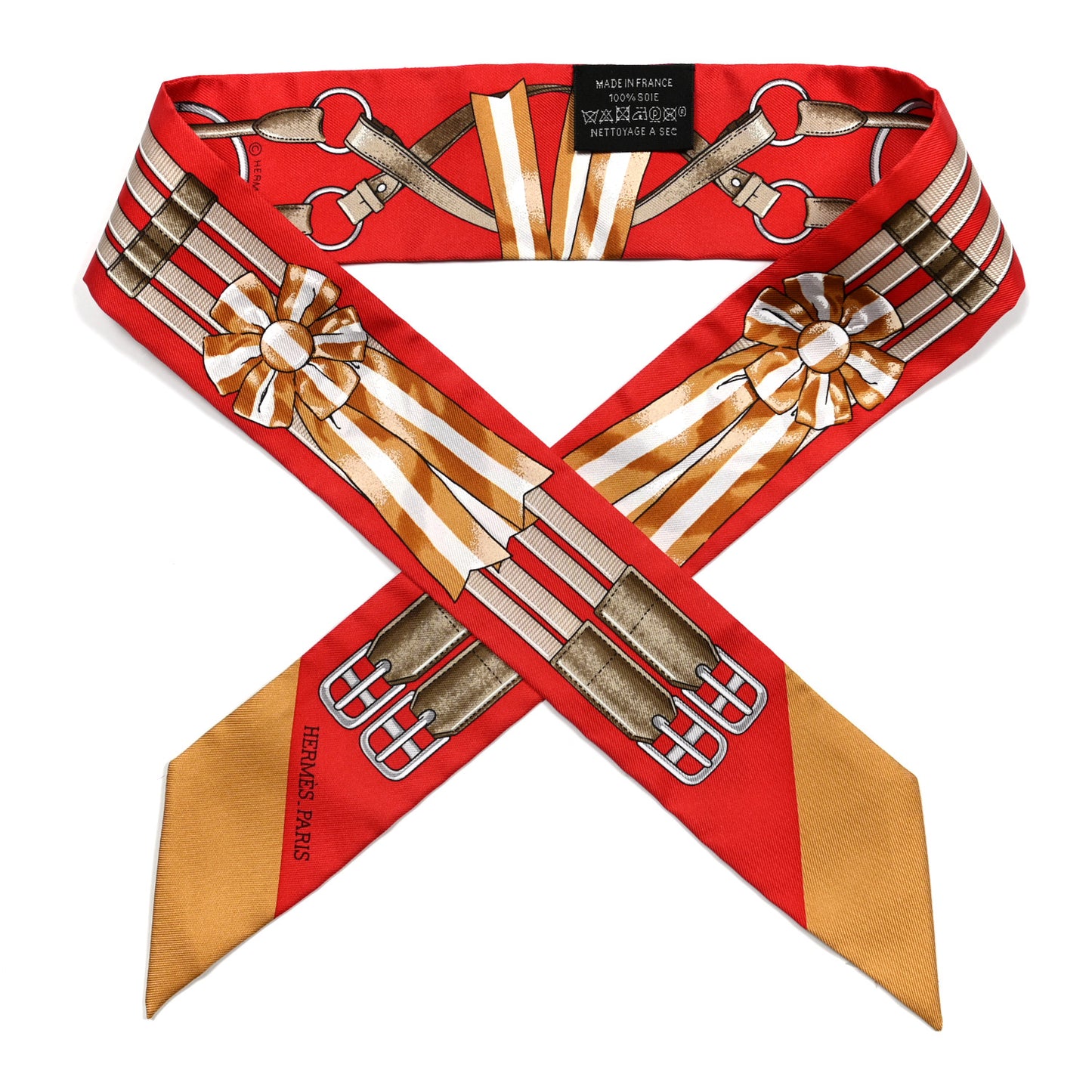 Silk Jumping Twilly Rouge Vif Caramel