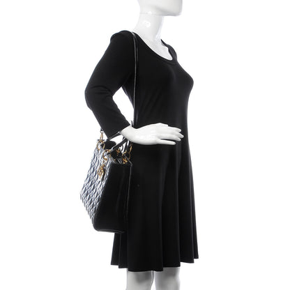 Christian Dior Patent Cannage Large Lady Dior Black 2 of 20