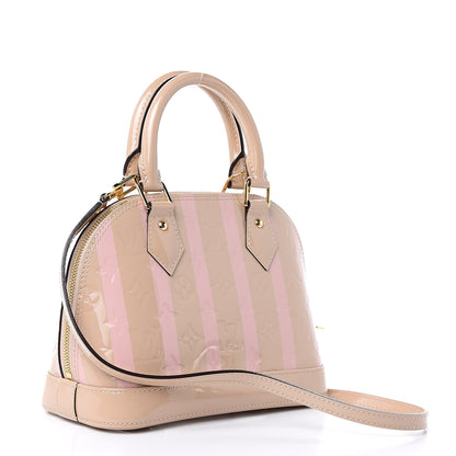 Louis Vuitton Vernis Rayures Alma BB Dune 3 of 11
