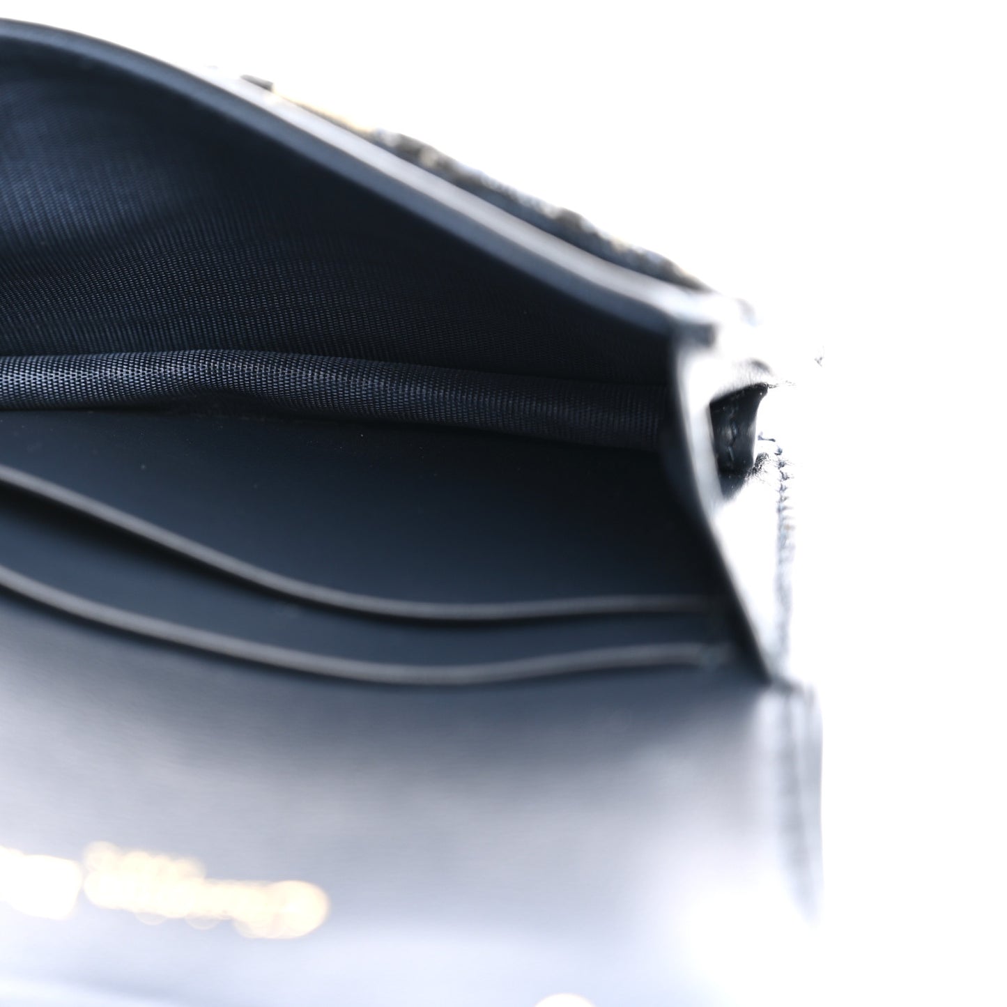 Oblique Saddle Card Holder Blue