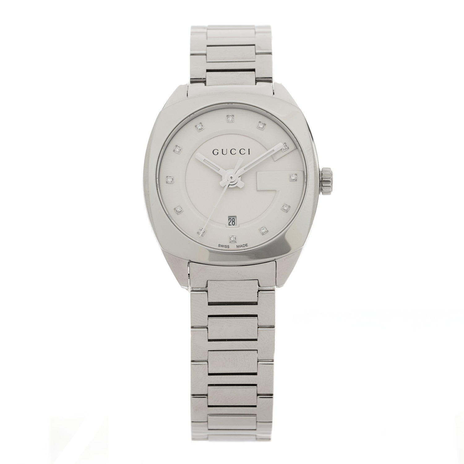 Gucci Stainless Steel Diamond 29mm GG2570 Quartz Watch 1 of 4