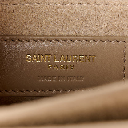 Saint Laurent Calfskin Medium Monogram Sunset Dark Beige 7 of 13