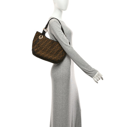 Fendi Zucca Small Chef Shopping Tote Tobacco Moro 3 of 14