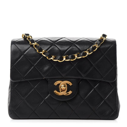 Chanel Lambskin Quilted Mini Square Flap Black 1 of 12