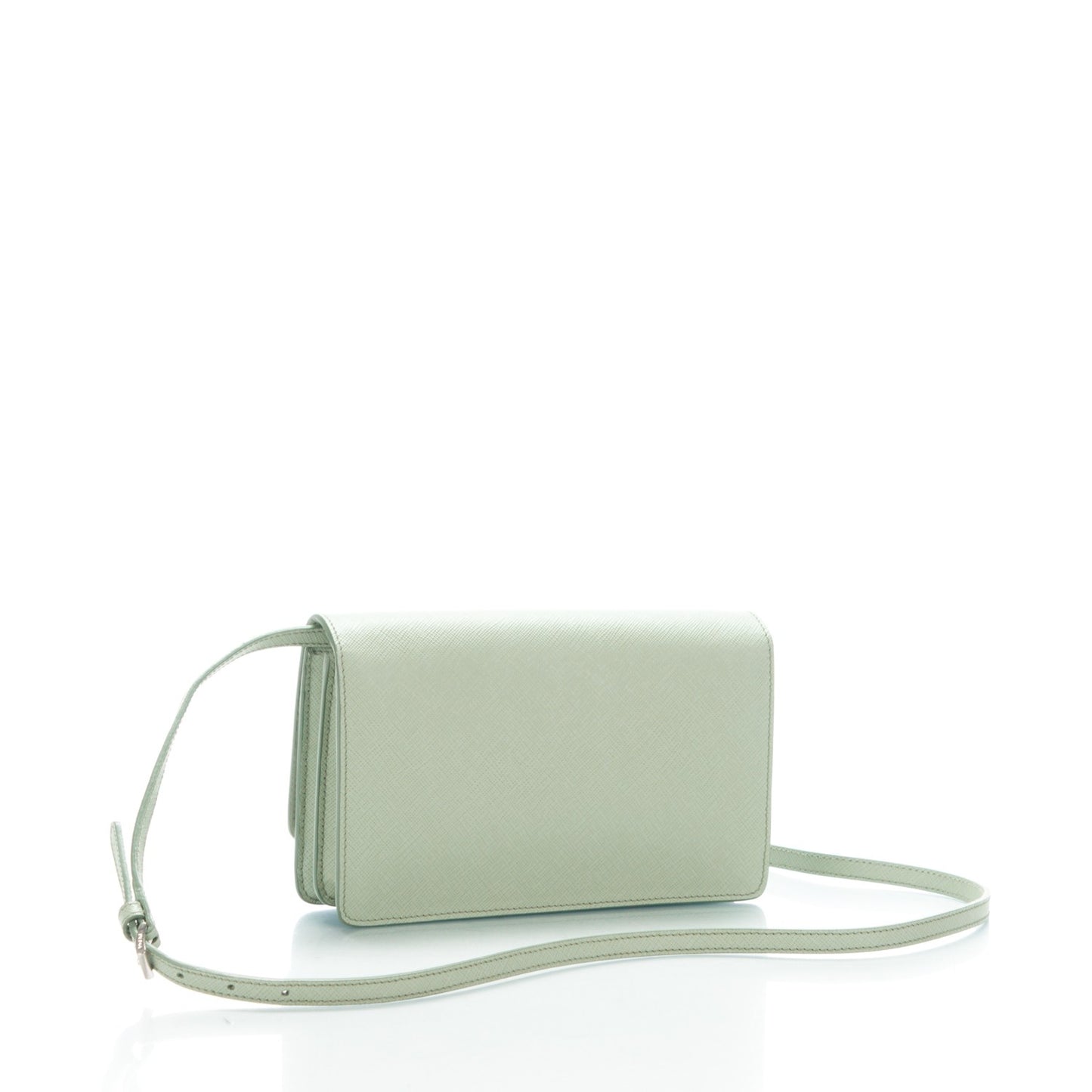 Saffiano Metal Flap Wallet Acquamarina