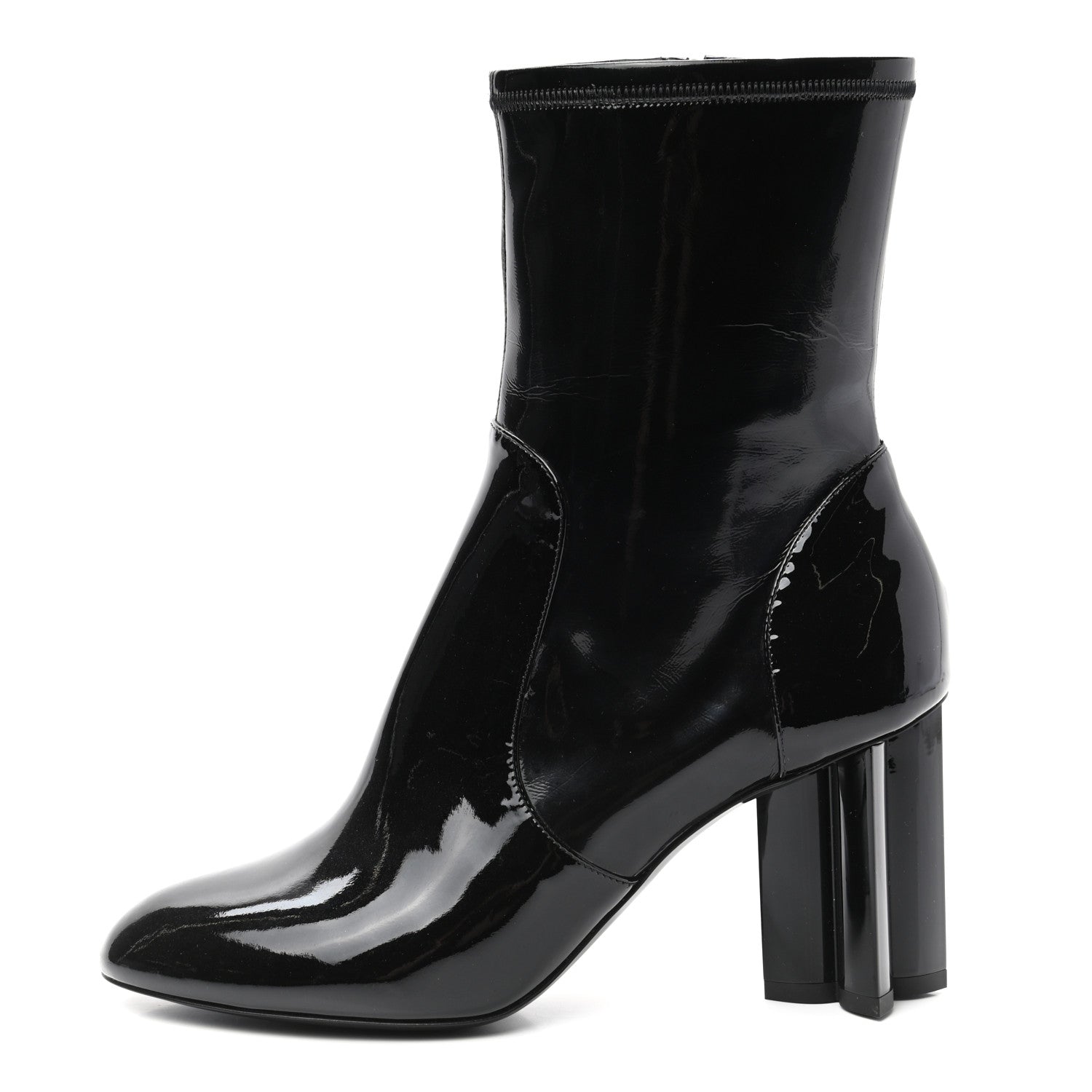 Louis Vuitton Patent Silhouette Ankle Boots 39 Black 1 of 8