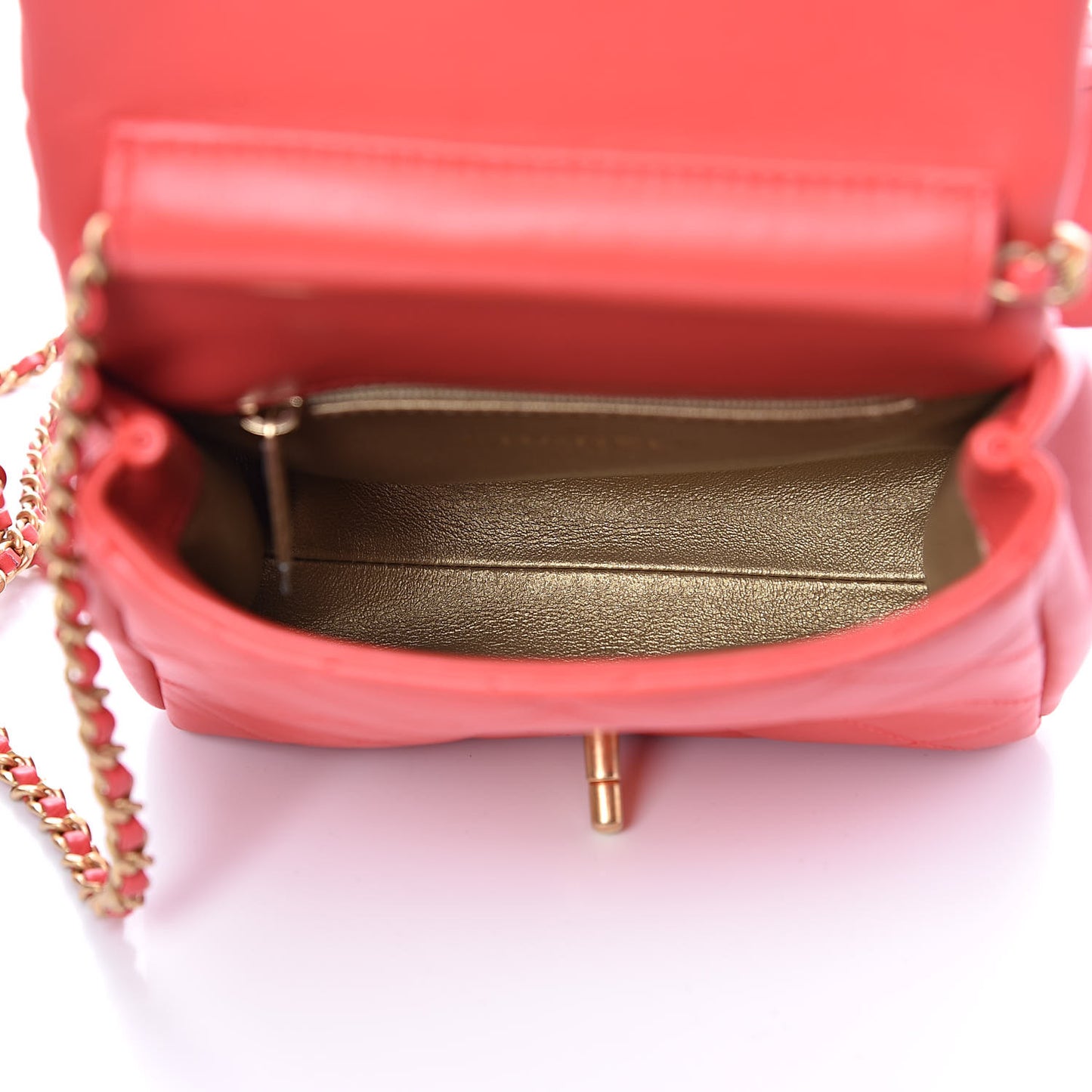 Lambskin Quilted Side-Packs Red