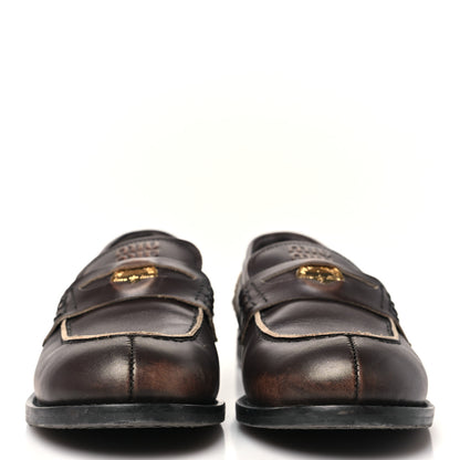 Miu Miu Spazzolato Penny Loafer 39 Ebony 3 of 8