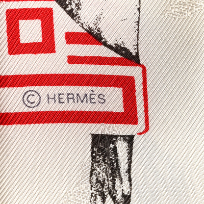 Hermes Silk Garde Robe Pop Charms Twilly White Multicolor 3 of 4
