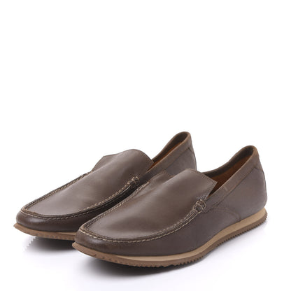 Hermes Leather Mens Driver Loafers 42.5 Brown 2 of 7