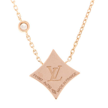 Louis Vuitton 18K Pink Gold Diamond Pink Mother of Pearl Color Blossom BB Star Pendant Necklace 4 of 5