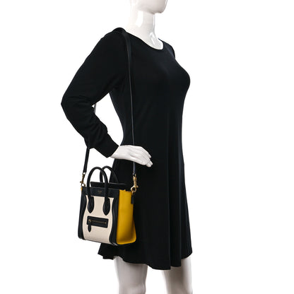 Celine Bullhide Calfskin Nano Tri-Color Luggage Amber 2 of 11