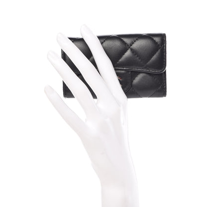 Chanel Lambskin Quilted 6 Key Holder Black 2 of 9