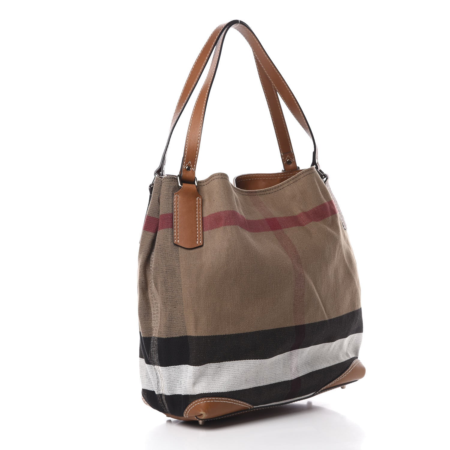 Burberry Canvas Mega Check Medium Maidstone Saddle Brown 3 of 14