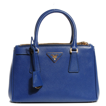 Prada Saffiano Lux Mini Double Zip Tote Bleuette 1 of 13