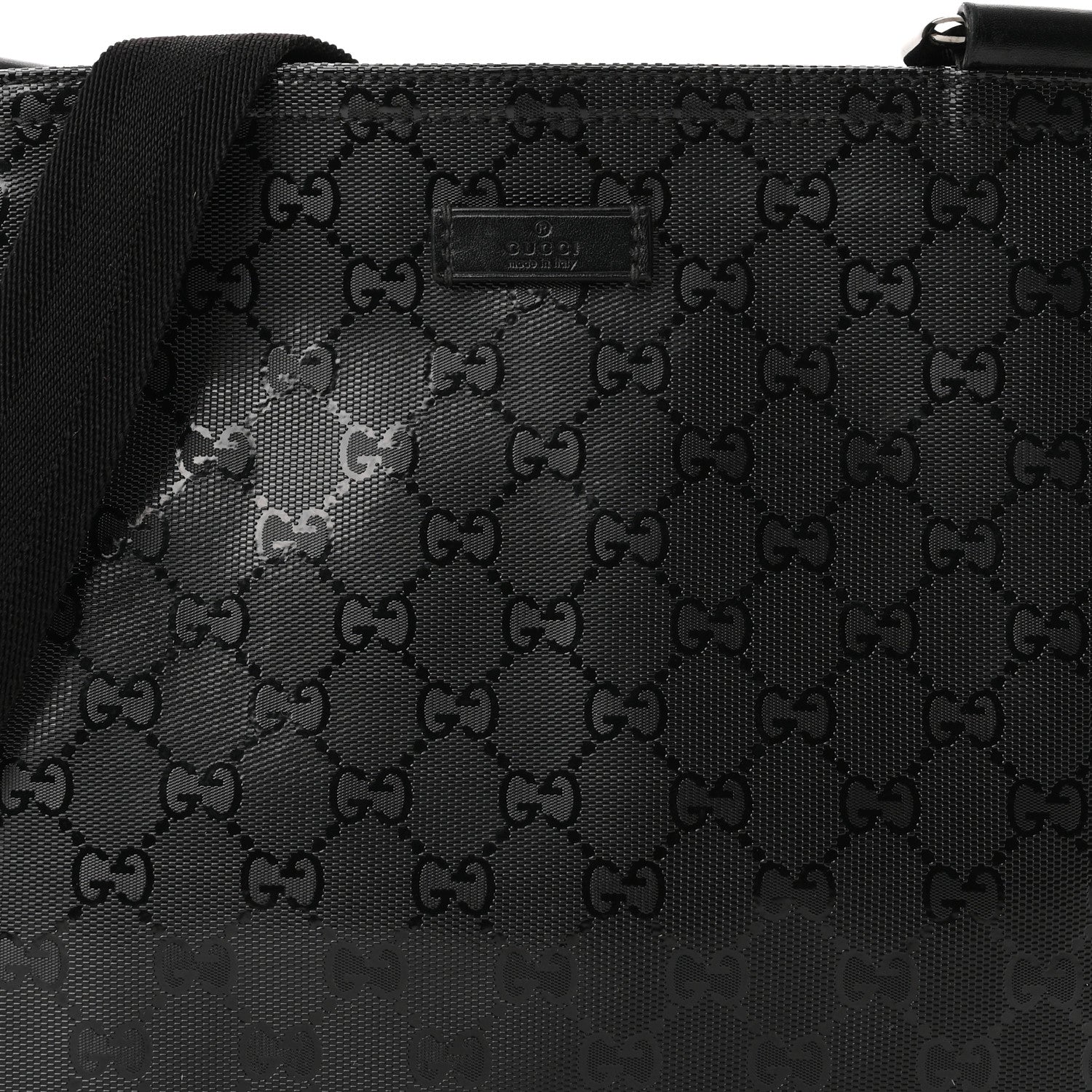 Gucci Imprime Monogram Small Flat Messenger Bag Black 7 of 9