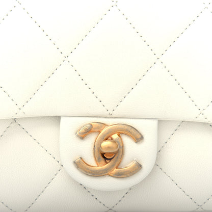 Chanel Lambskin Quilted Small In The Loop Handle Flap Bag White 10 of 10