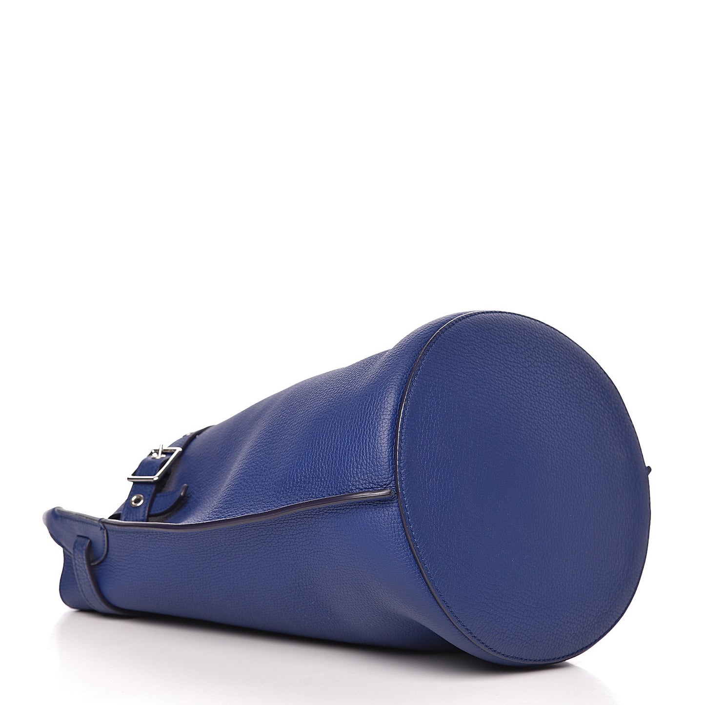 Supple Grained Calfskin Big Bag Bucket Cobalt