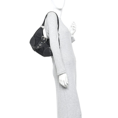 Prada Tessuto Nylon Moon Shoulder Bag Black 2 of 15