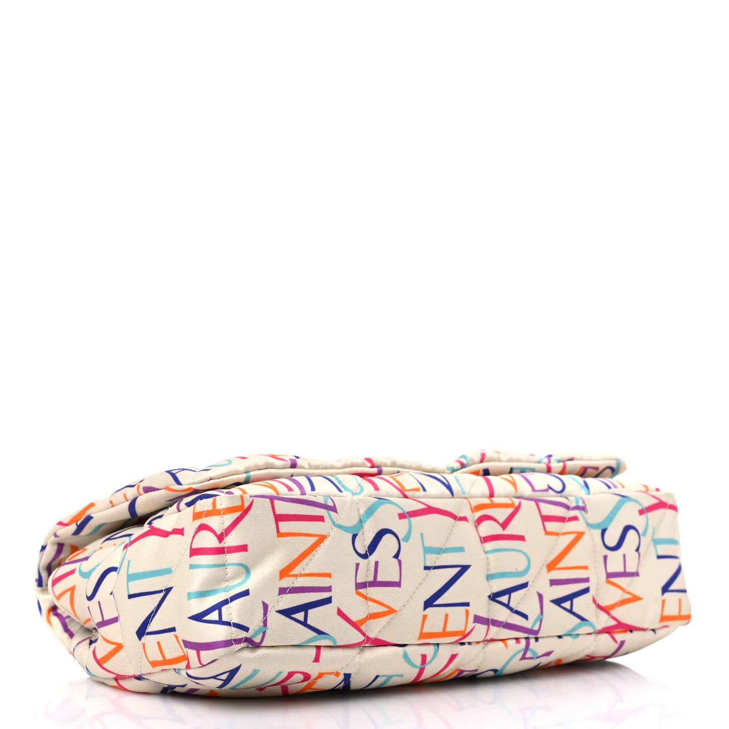 Silk Carre Rive Gauche Print Patchwork Monogram Medium Jamie Multicolor White