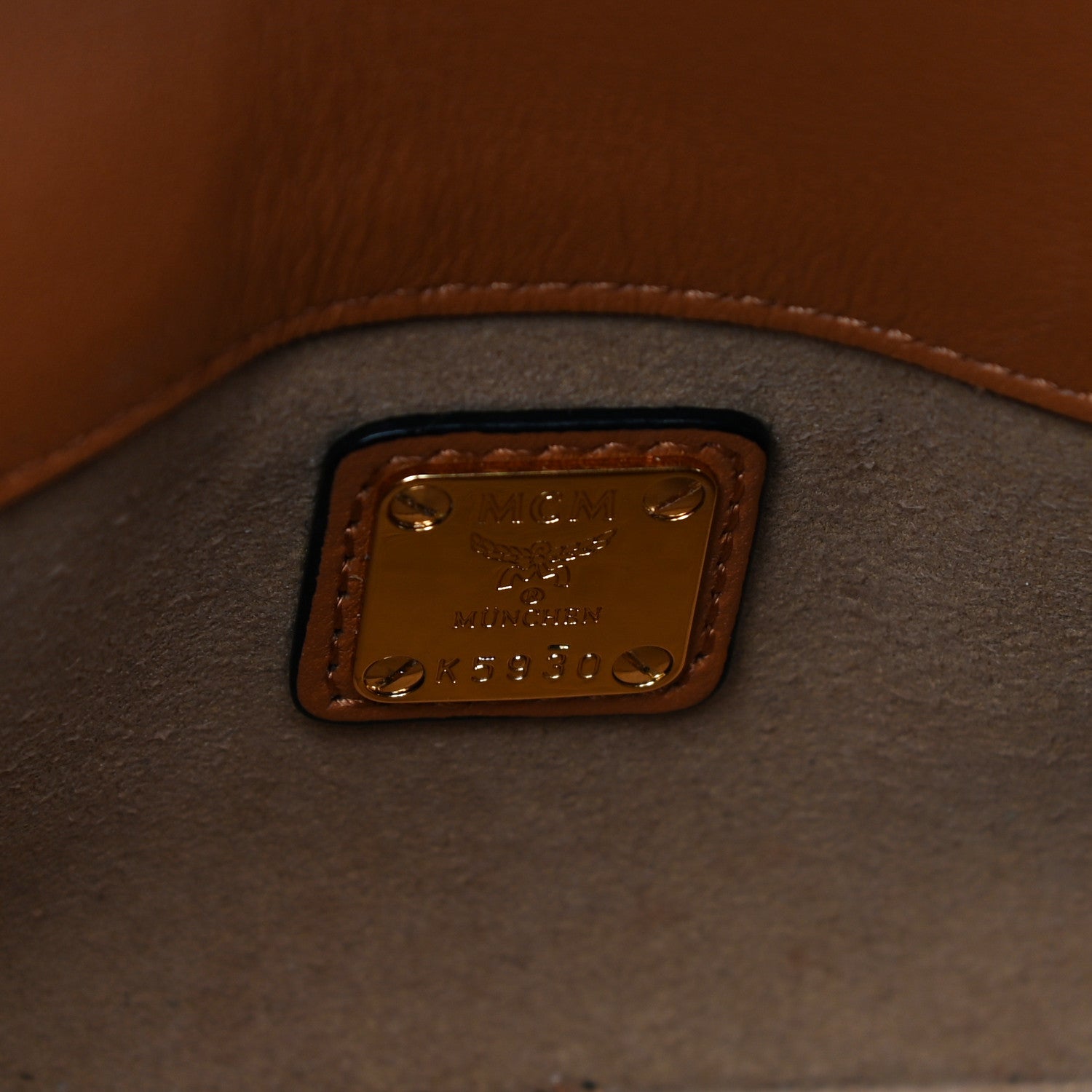 MCM Visetos Small Millie Crossbody Bag Cognac 5 of 19