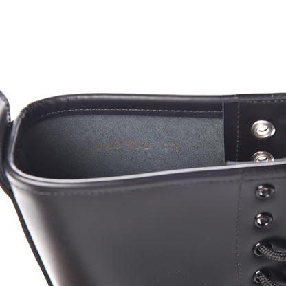 Balenciaga Calfskin Woven Detail Mens Combat Boots 40 Black 9 of 11