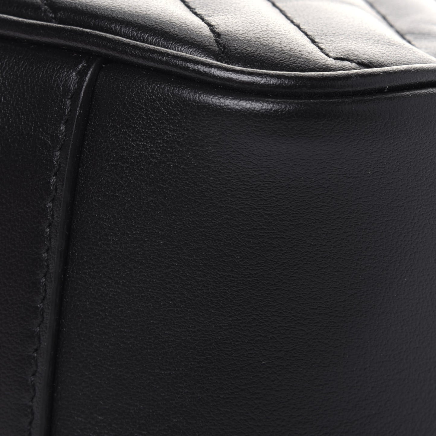 Calfskin Matelasse Small GG Marmont Shoulder Bag Black