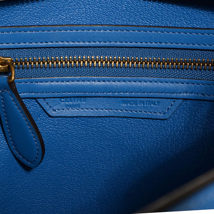 Celine Palmelato Leather Mini Luggage Bag Electric Blue 6 of 9