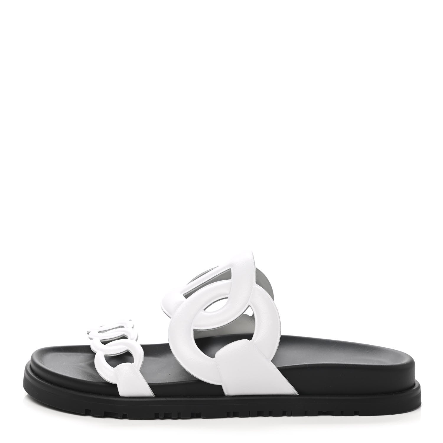 Hermes Nappa Extra Sandals 36.5 White 1 of 8