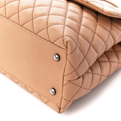 Chanel Caviar Quilted Medium Coco Handle Flap Light Beige 11 of 11