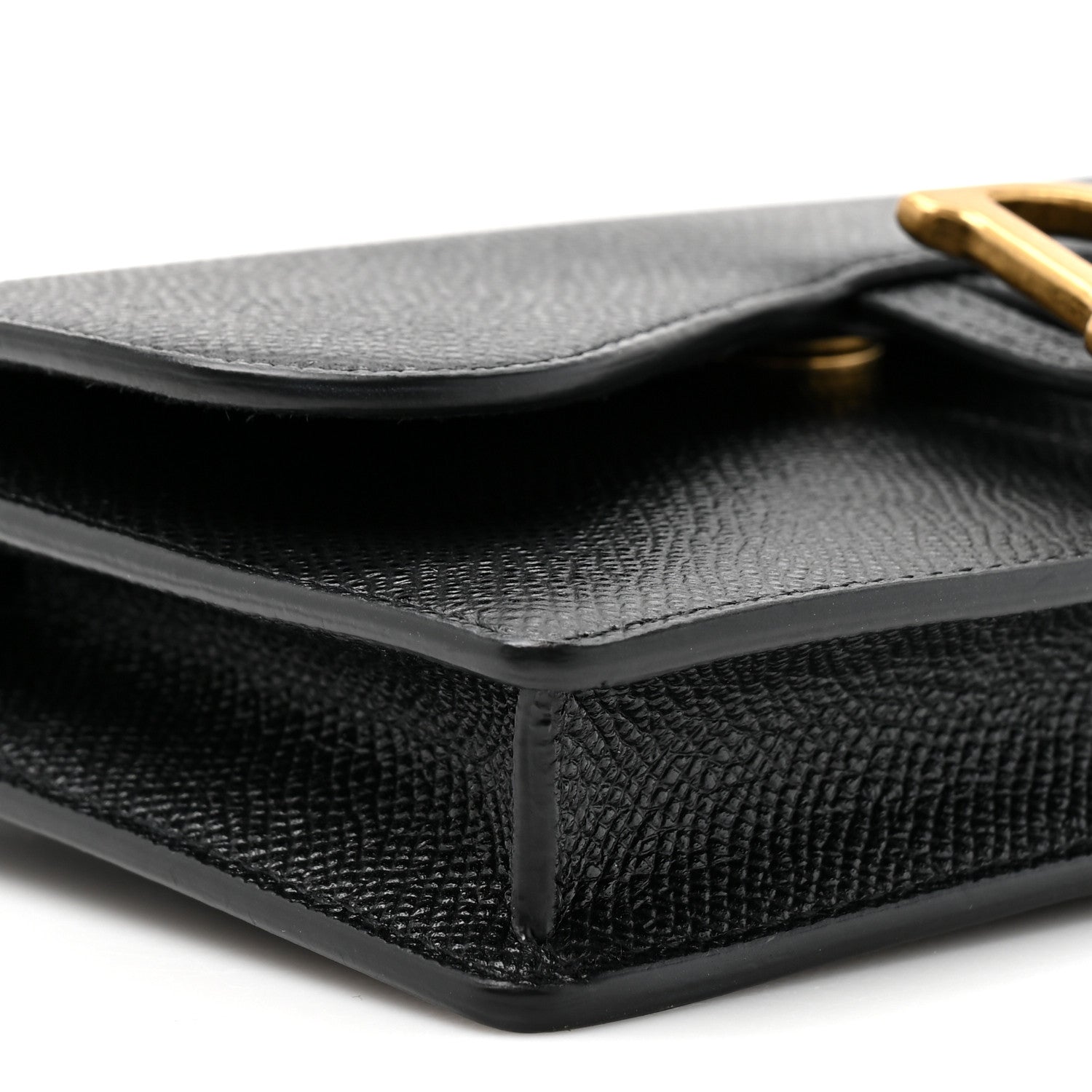 Christian Dior Grained Calfskin Saddle Belt Clutch Black 9 of 9