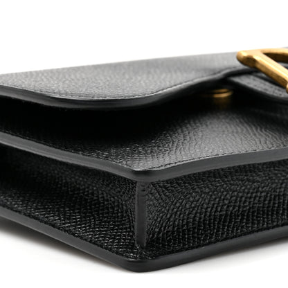 Christian Dior Grained Calfskin Saddle Belt Clutch Black 9 of 9