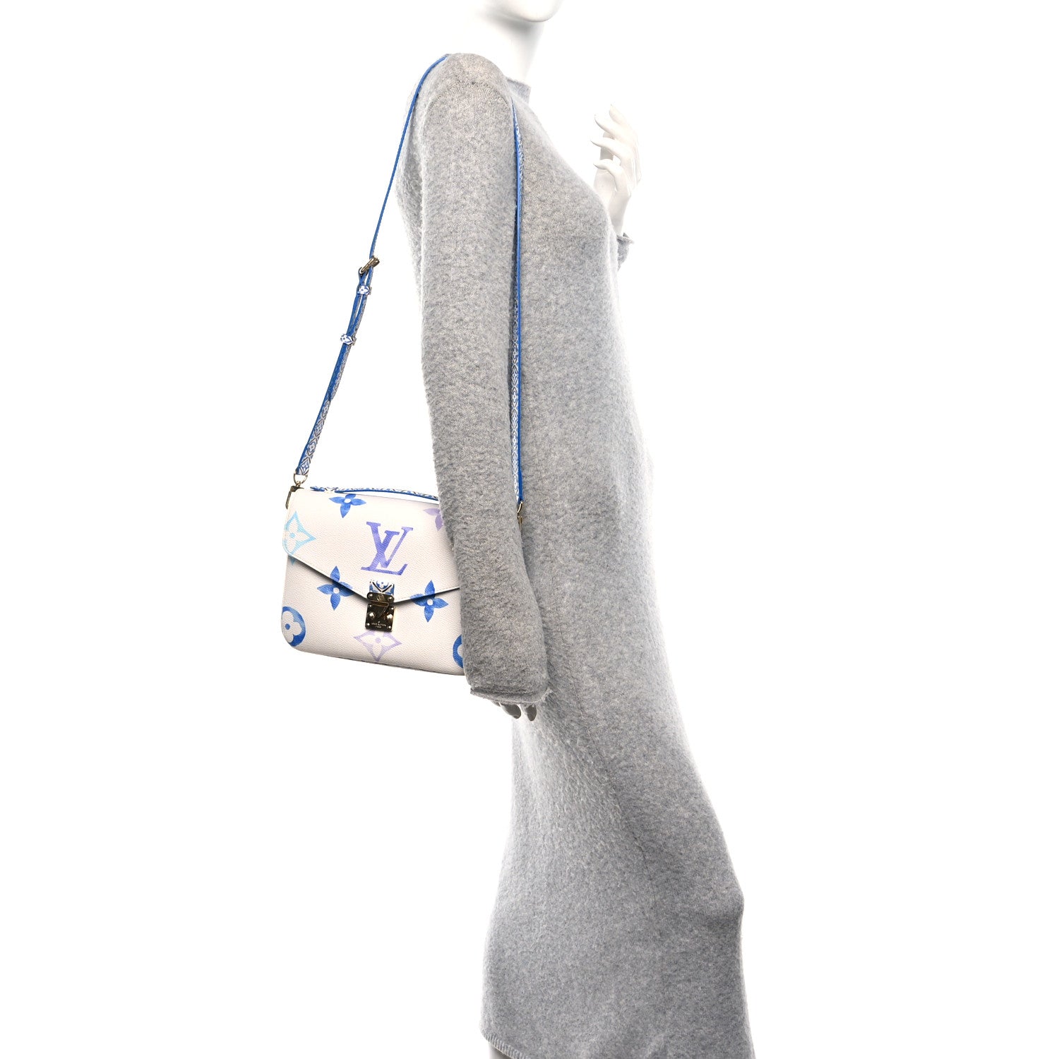 Louis Vuitton Monogram Giant By The Pool Pochette Metis MM Blue 2 of 9