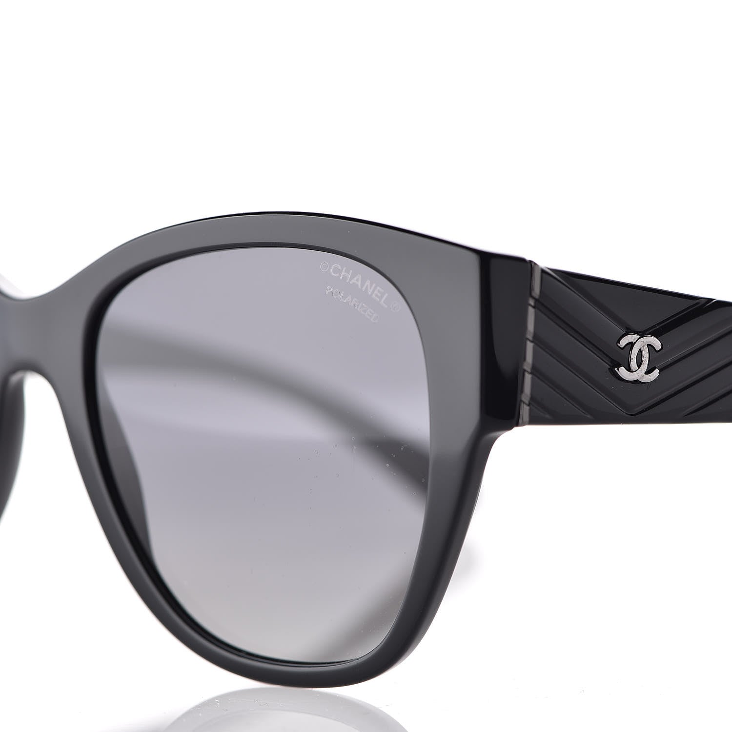 Chanel Acetate Polarized Butterfly CC Sunglasses 5412 Black 7 of 8