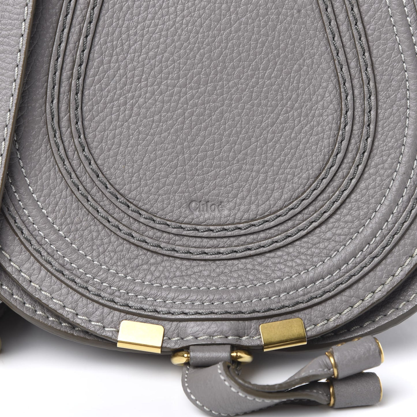 Calfskin Mini Marcie Round Crossbody Bag Cashmere Grey