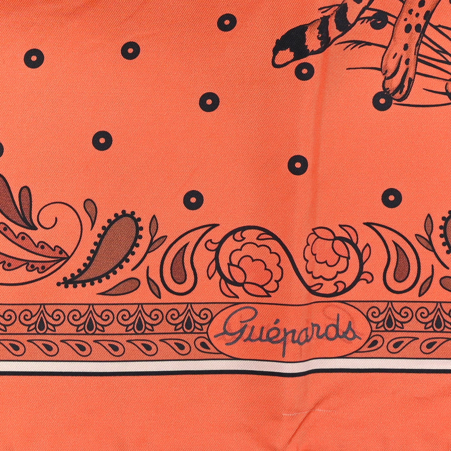Silk Guepards Scarf 90