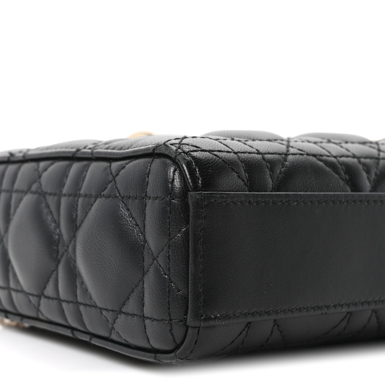Christian Dior Lambskin Cannage Medium Lady D-Joy Black 9 of 10