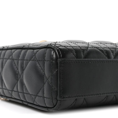 Christian Dior Lambskin Cannage Medium Lady D-Joy Black 9 of 10