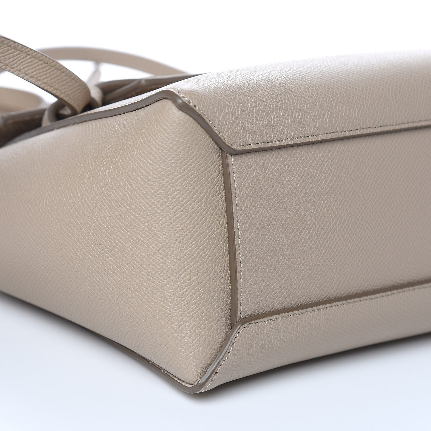 Grained Calfskin Nano Belt Bag Light Taupe