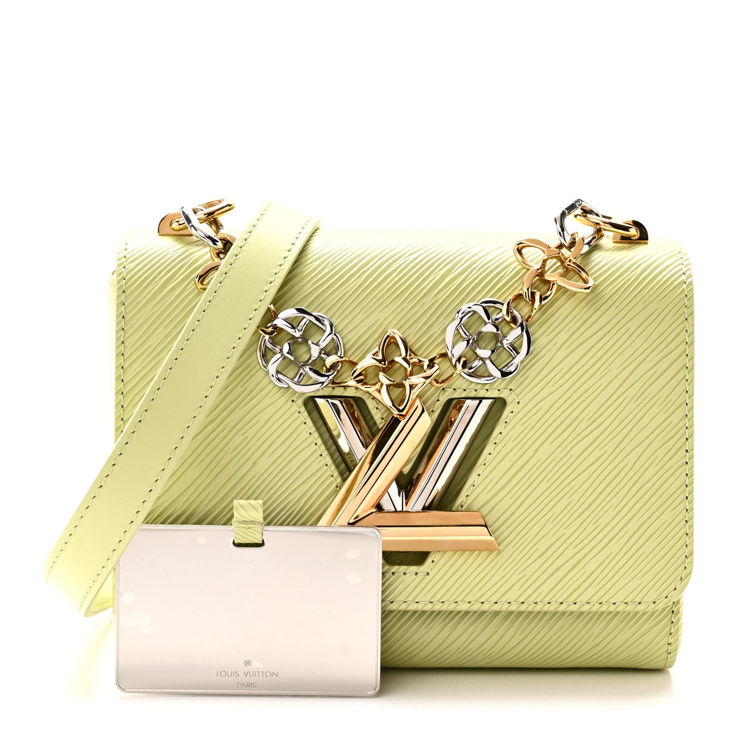 Epi Twist Braided Chain Shoulder Bag PM Vert Noto