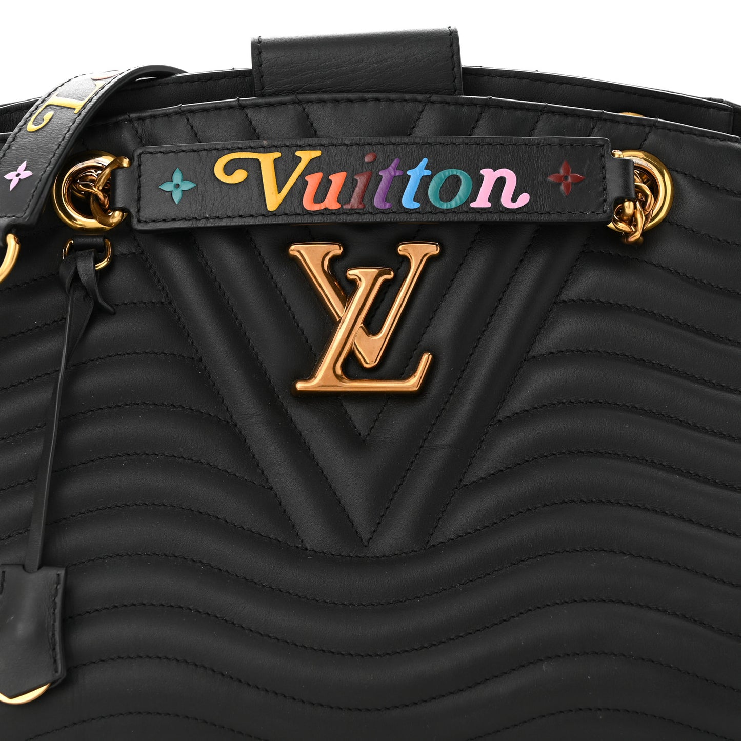 Calfskin New Wave Chain Tote Black