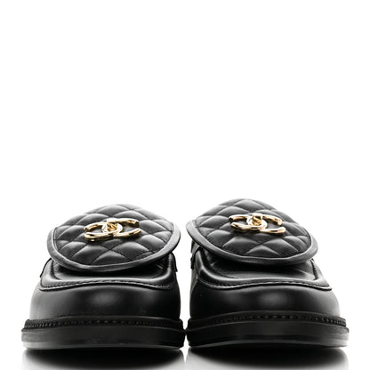 Chanel Lambskin Quilted CC Turnlock Loafers 42 Black 2 of 10