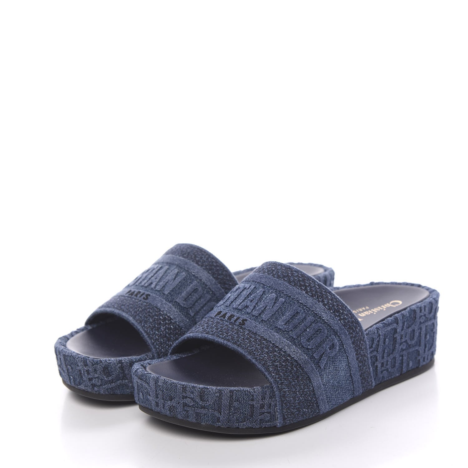 Christian Dior Oblique Denim D-Way Platform Sandal 36 Denim 3 of 9