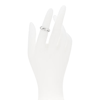 Gucci Sterling Silver Blind for Love Band Ring 49 4.75 2 of 6