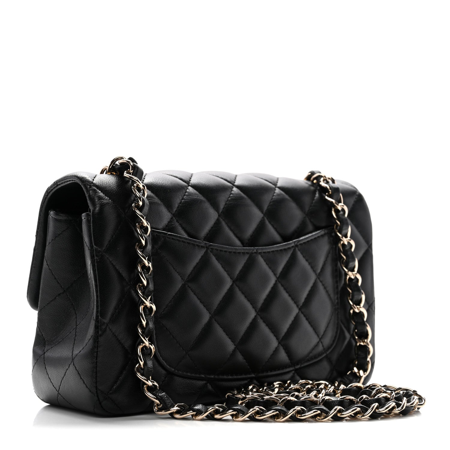 Chanel Lambskin Quilted Mini Rectangular Flap Black 3 of 11