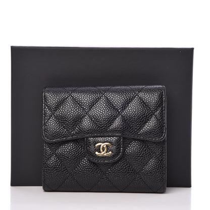 Chanel Caviar Quilted Compact Flap Wallet Black 9 of 9