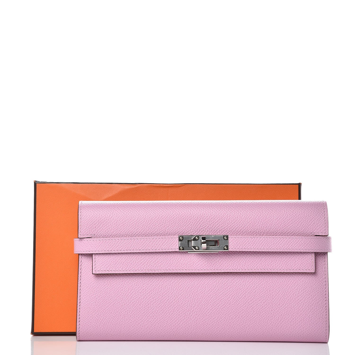 Hermes Epsom Verso Kelly Longue Wallet Mauve Sylvestre Jaune de Naples 19 of 19