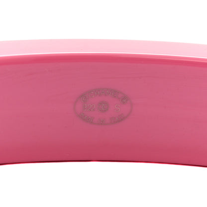 Chanel Resin Logo Bangle Bracelet Pink Black 4 of 4